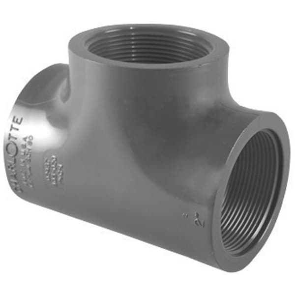 Charlotte Pipe And Foundry Charlotte Pipe Schedule 80 1-1/2 in. FPT X 1-1/2 in. D FPT PVC Tee 1 pk PVC 08402 1800 - main